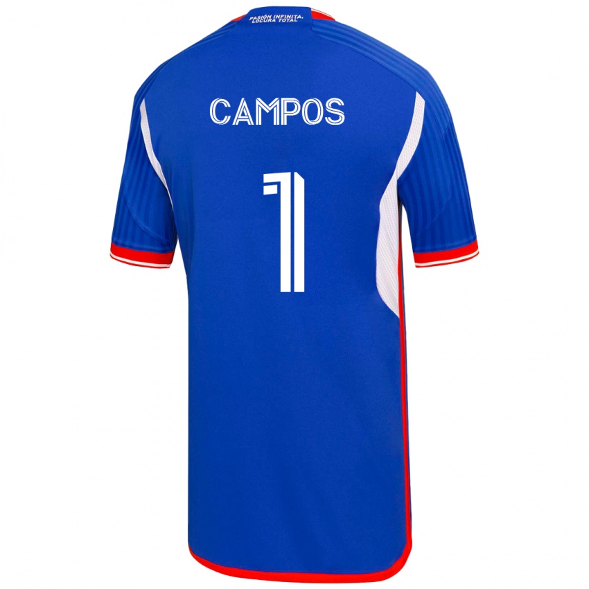 Homem Camisola Cristóbal Campos #1 Azul Principal 2023/24 Camisa Brasil