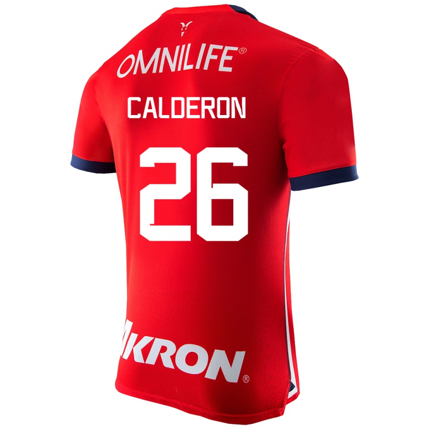 Homem Camisola Cristian Calderón #26 Vermelho Principal 2023/24 Camisa Brasil