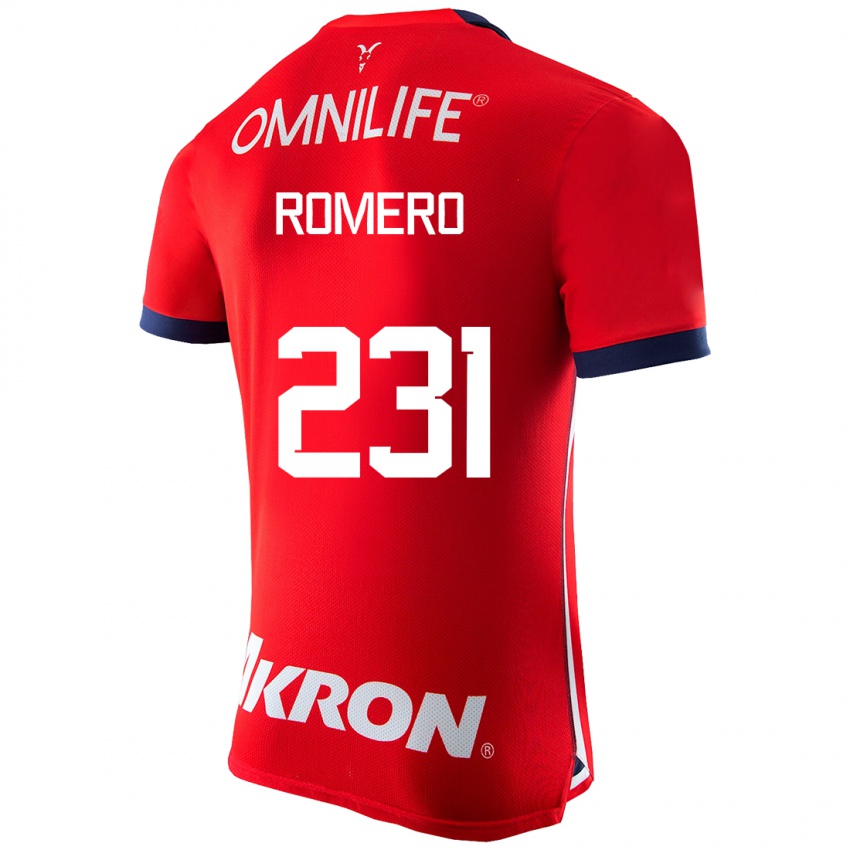 Homem Camisola Ángel Romero #231 Vermelho Principal 2023/24 Camisa Brasil