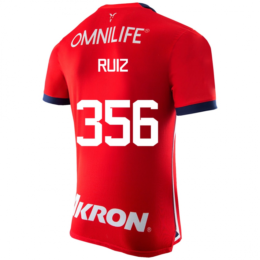 Homem Camisola Dilan Ruiz #356 Vermelho Principal 2023/24 Camisa Brasil