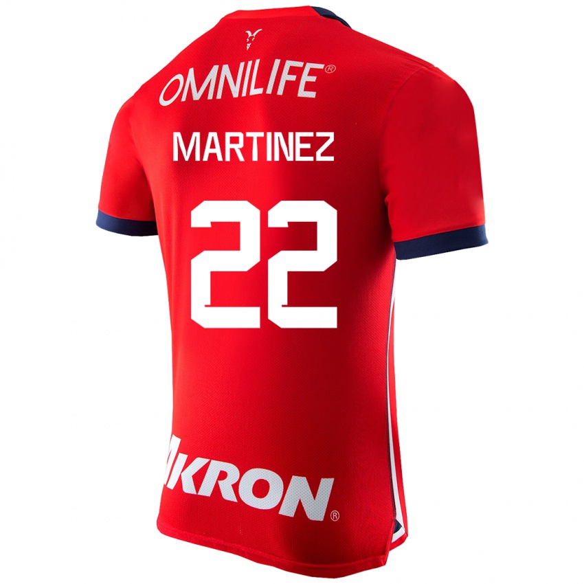 Homem Camisola Karla Martínez #22 Vermelho Principal 2023/24 Camisa Brasil