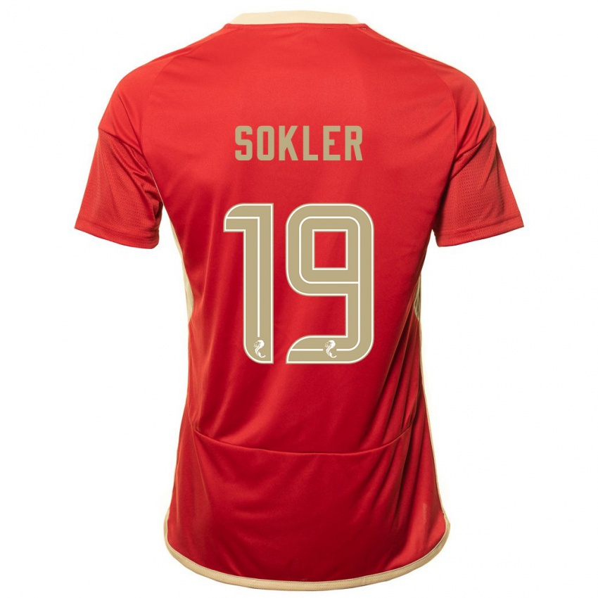 Homem Camisola Ester Sokler #19 Vermelho Principal 2023/24 Camisa Brasil
