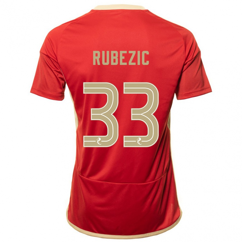 Homem Camisola Slobodan Rubezic #33 Vermelho Principal 2023/24 Camisa Brasil