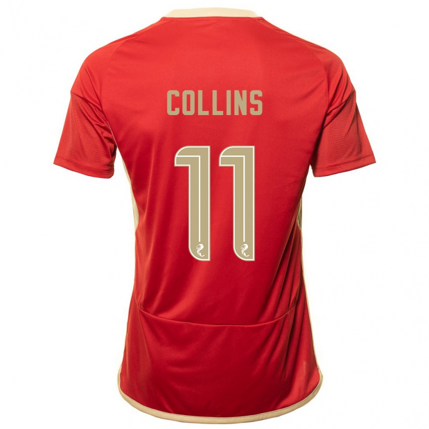 Homem Camisola Bailley Collins #11 Vermelho Principal 2023/24 Camisa Brasil