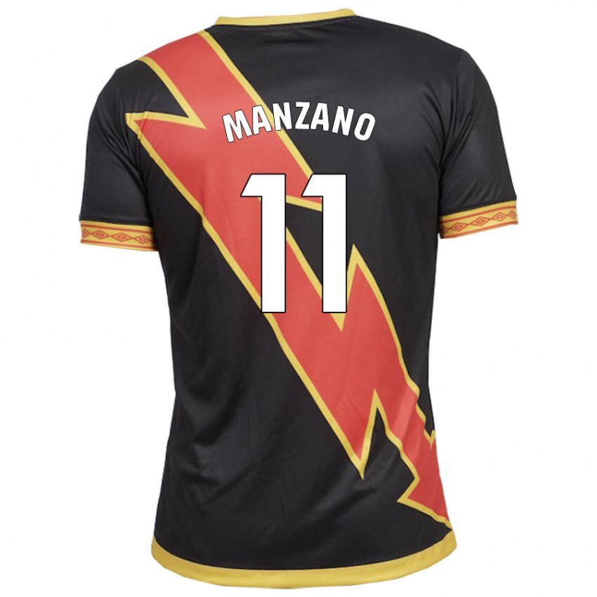 Homem Camisola Sergio Manzano #11 Preto Alternativa 2023/24 Camisa Brasil