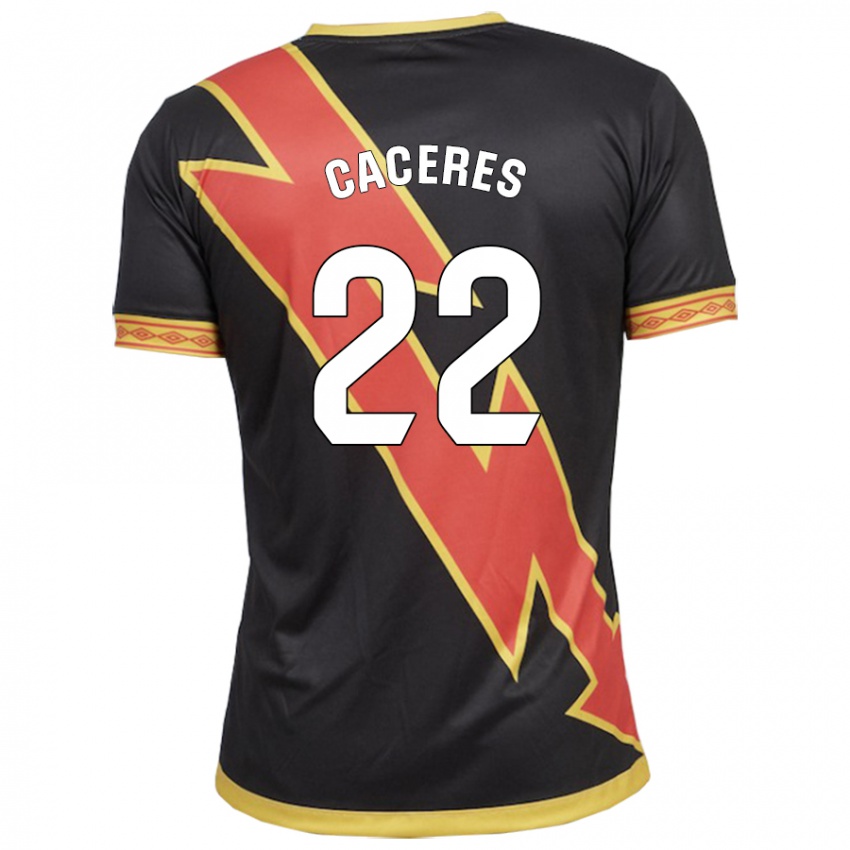 Homem Camisola Daniel Cáceres #22 Preto Alternativa 2023/24 Camisa Brasil