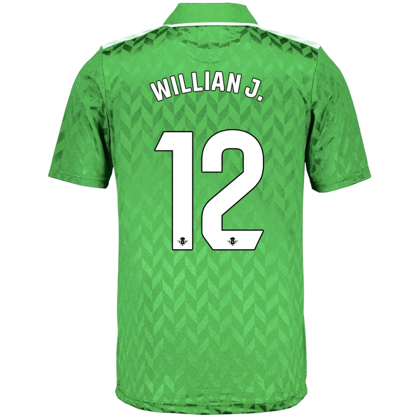 Homem Camisola Willian Jose #12 Verde Alternativa 2023/24 Camisa Brasil