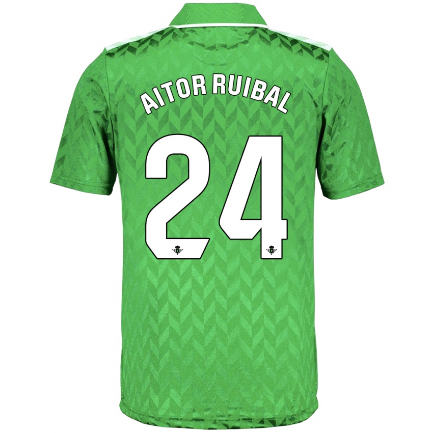 Homem Camisola Aitor Ruibal #24 Verde Alternativa 2023/24 Camisa Brasil