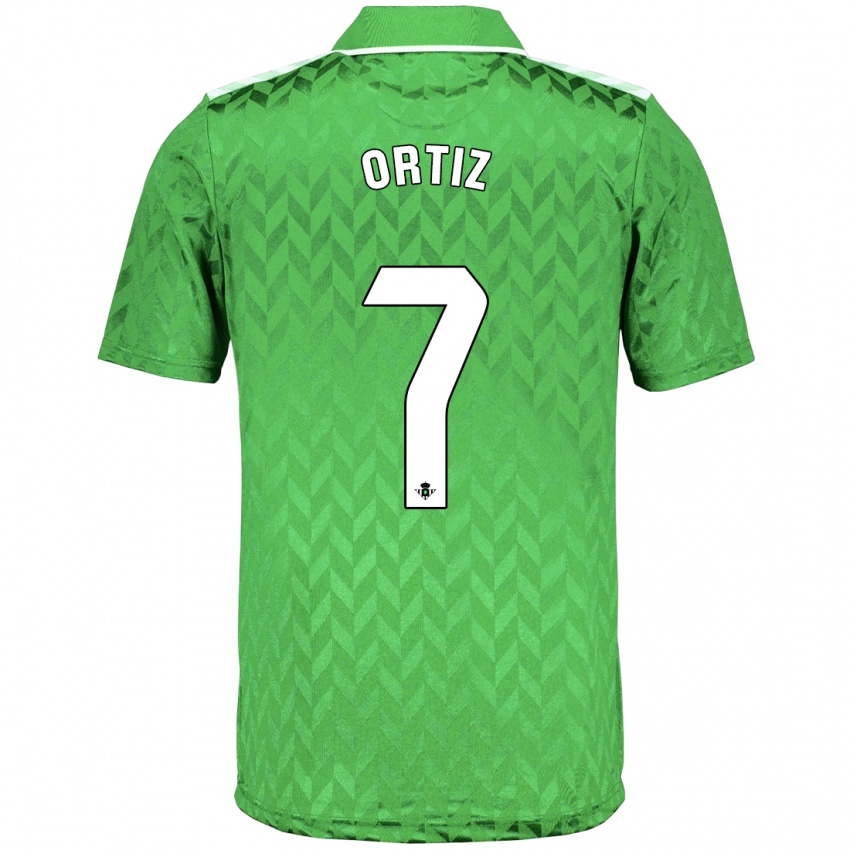 Homem Camisola Ángel Ortiz #7 Verde Alternativa 2023/24 Camisa Brasil