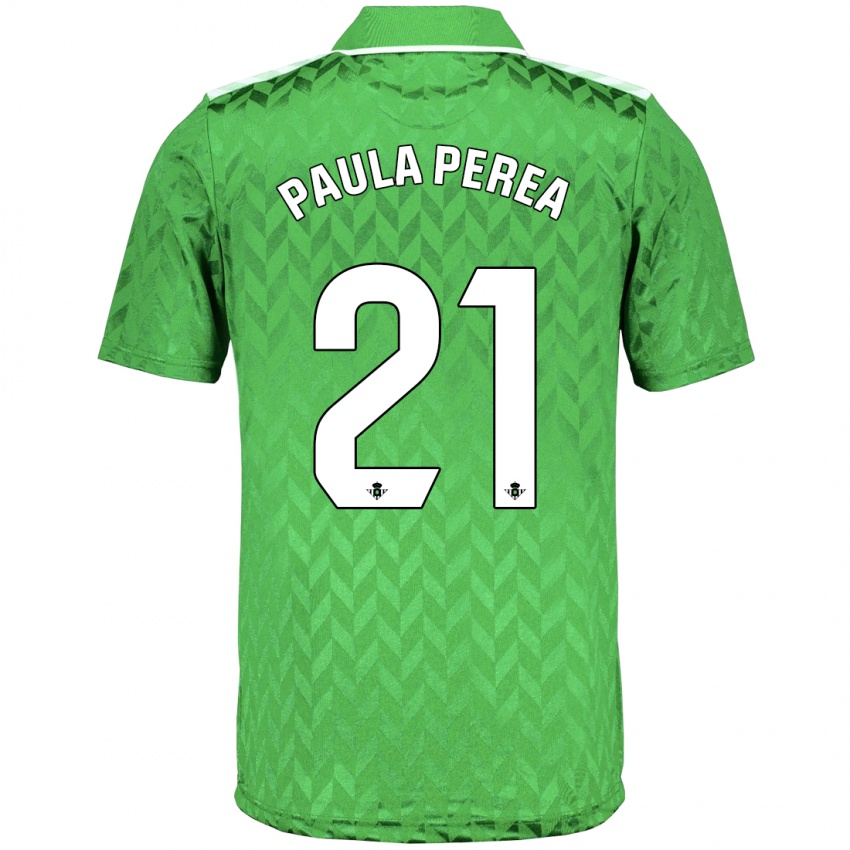 Homem Camisola Paula Perea Ramírez #21 Verde Alternativa 2023/24 Camisa Brasil