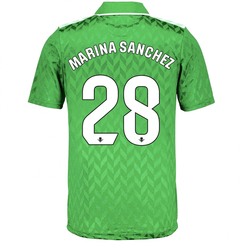 Homem Camisola Marina Sánchez #28 Verde Alternativa 2023/24 Camisa Brasil