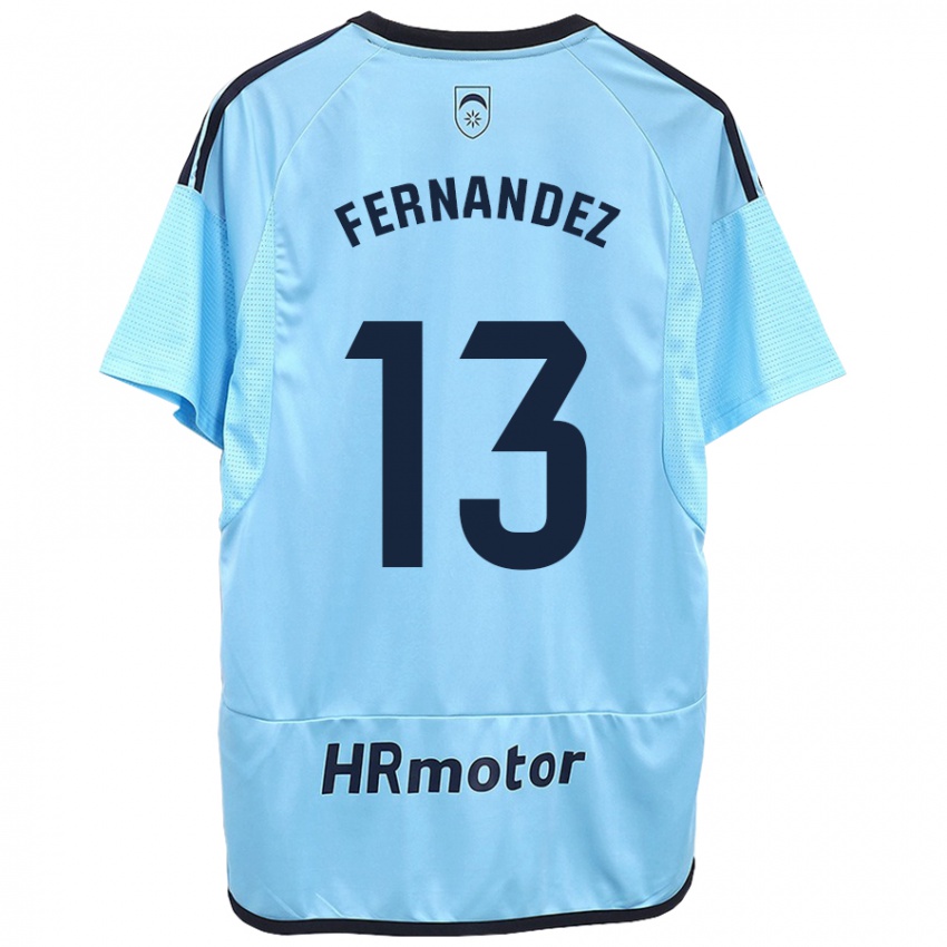 Homem Camisola Aitor Fernández #13 Azul Alternativa 2023/24 Camisa Brasil