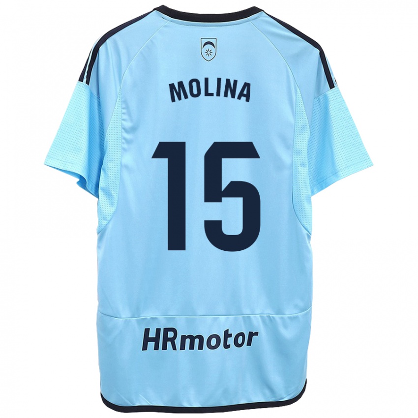 Homem Camisola Guillem Molina #15 Azul Alternativa 2023/24 Camisa Brasil