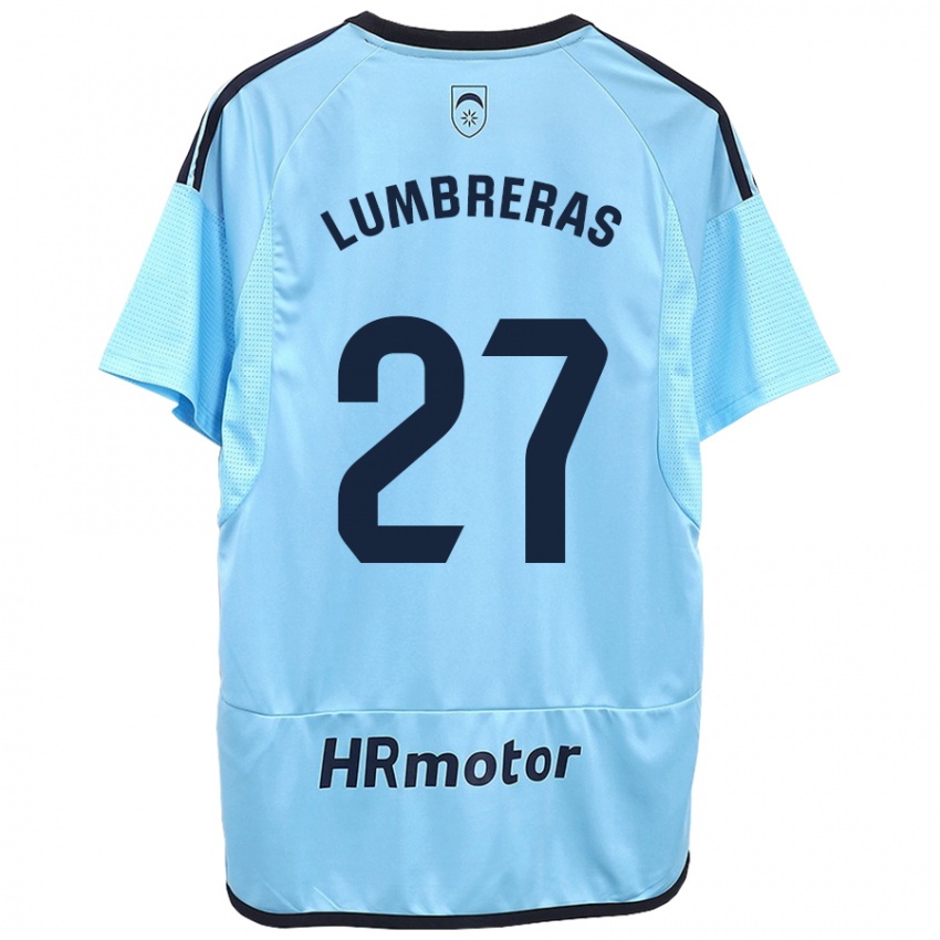 Homem Camisola Carlos Lumbreras #27 Azul Alternativa 2023/24 Camisa Brasil