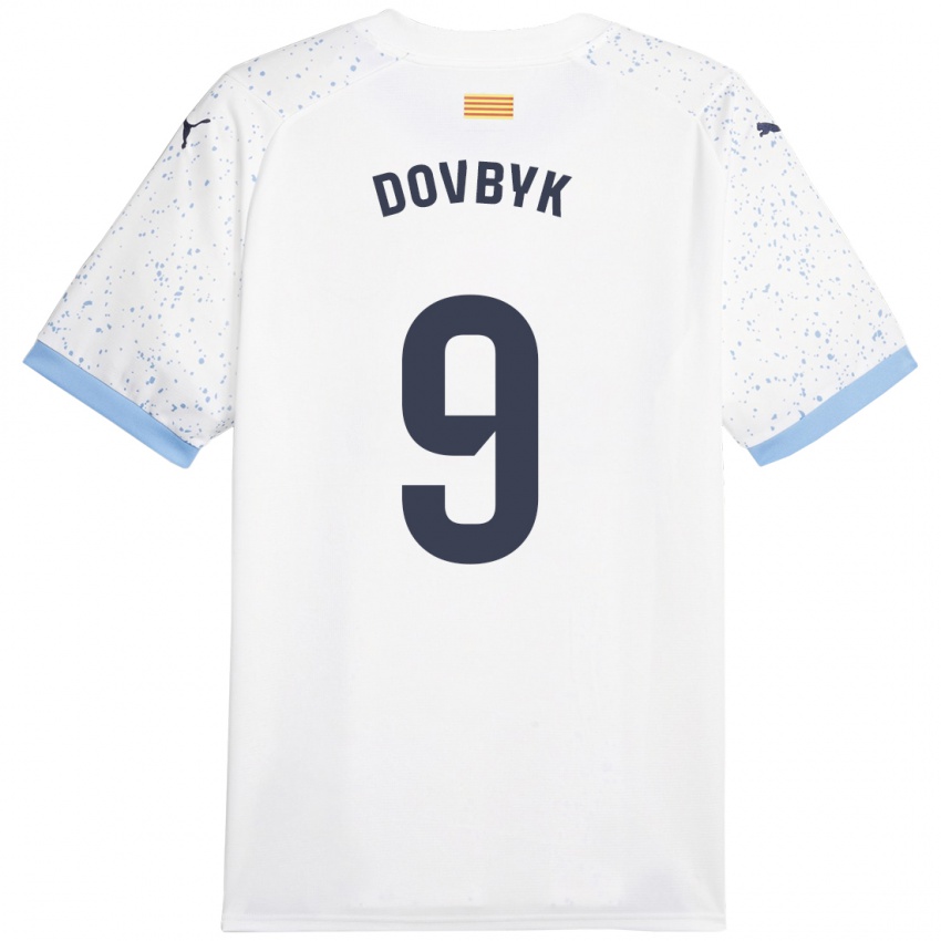 Homem Camisola Artem Dovbyk #9 Branco Alternativa 2023/24 Camisa Brasil