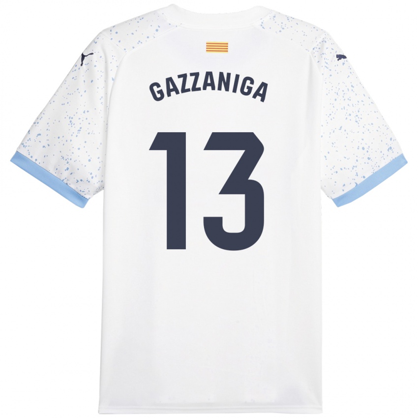 Homem Camisola Paulo Gazzaniga #13 Branco Alternativa 2023/24 Camisa Brasil