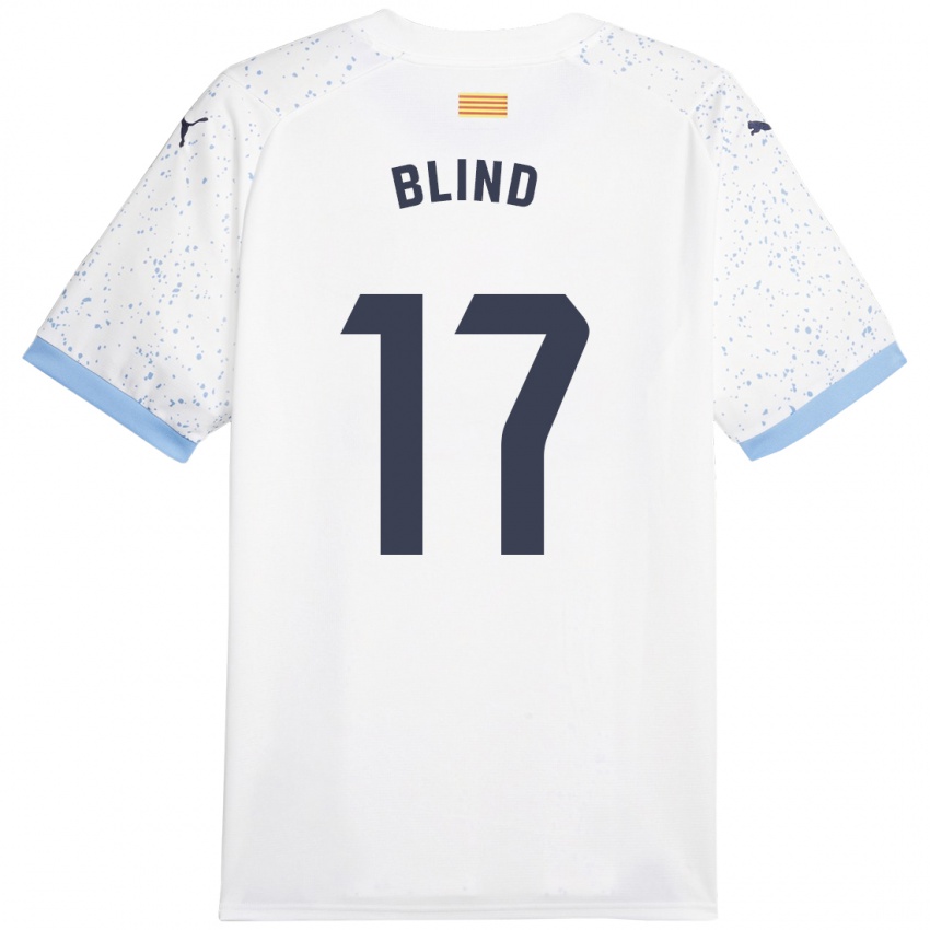 Homem Camisola Daley Blind #17 Branco Alternativa 2023/24 Camisa Brasil