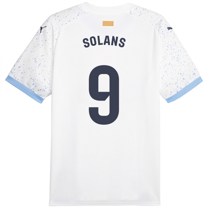 Homem Camisola Sergi Solans #9 Branco Alternativa 2023/24 Camisa Brasil