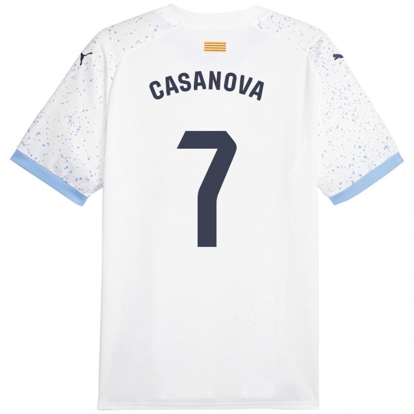 Homem Camisola Àstrid Casanova #7 Branco Alternativa 2023/24 Camisa Brasil