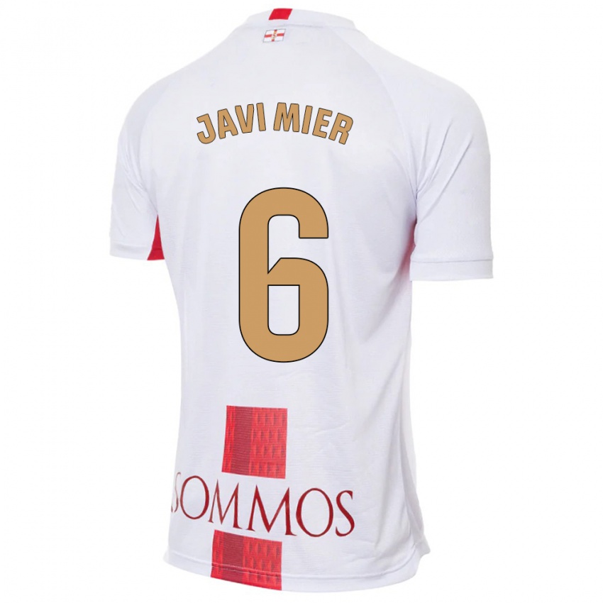 Homem Camisola Javi Mier #6 Branco Alternativa 2023/24 Camisa Brasil