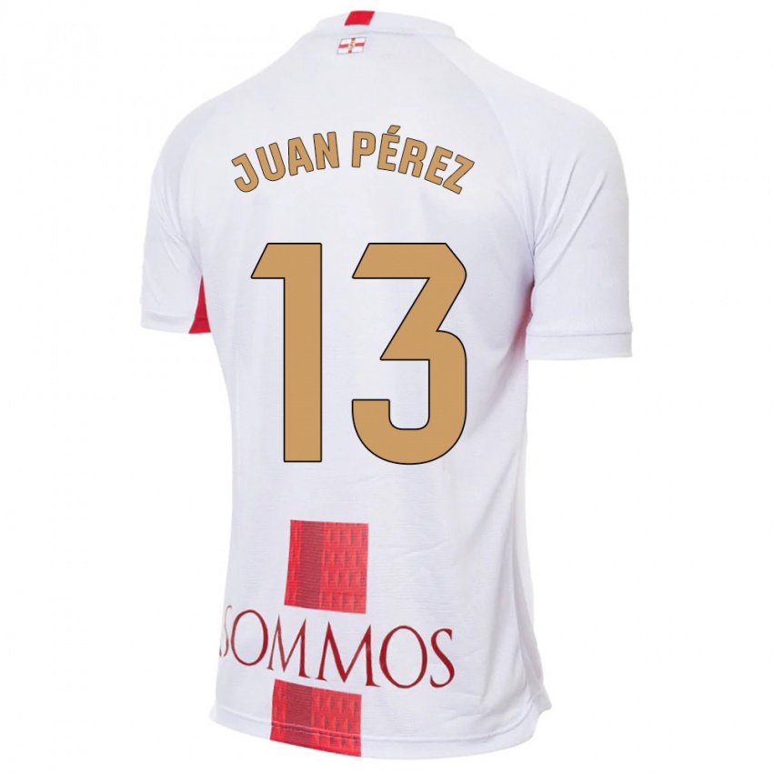 Homem Camisola Juan Pérez #13 Branco Alternativa 2023/24 Camisa Brasil