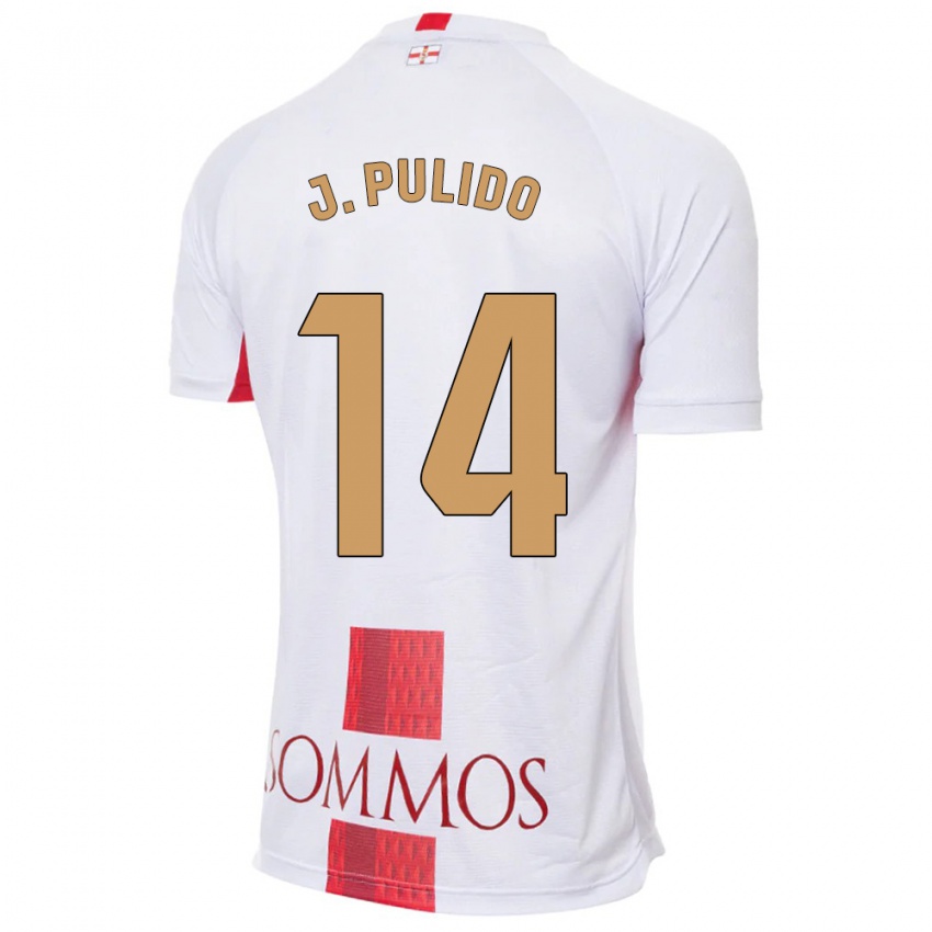 Homem Camisola Jorge Pulido #14 Branco Alternativa 2023/24 Camisa Brasil