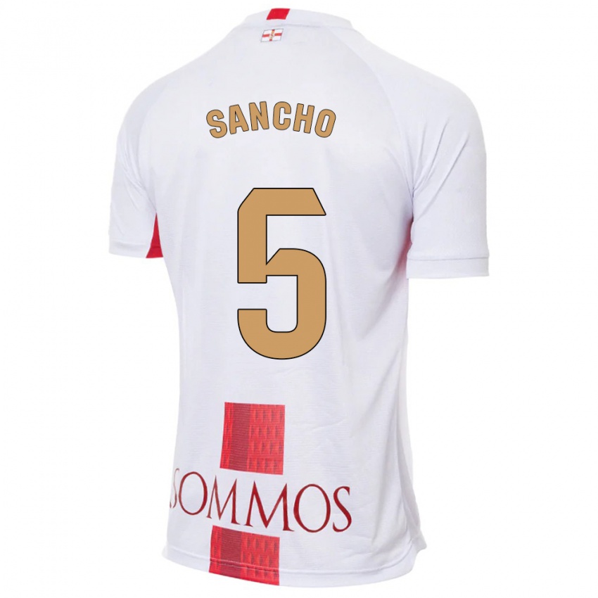 Homem Camisola Esther Sancho #5 Branco Alternativa 2023/24 Camisa Brasil