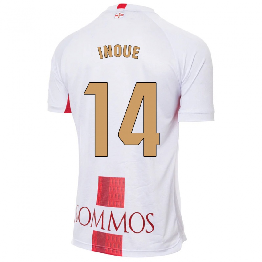 Homem Camisola Moe Inoue #14 Branco Alternativa 2023/24 Camisa Brasil