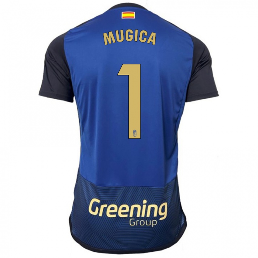 Homem Camisola Juan Múgica #1 Marinha Alternativa 2023/24 Camisa Brasil