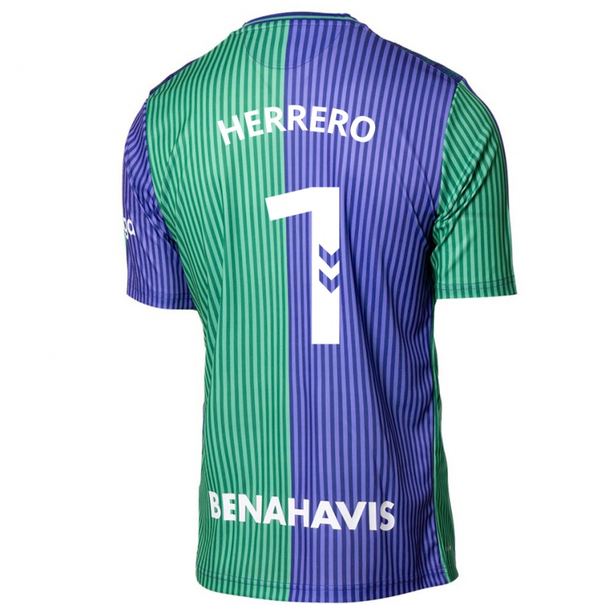 Homem Camisola Alfonso Herrero #1 Azul Esverdeado Alternativa 2023/24 Camisa Brasil