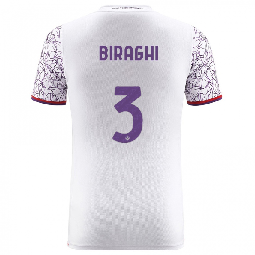 Homem Camisola Cristiano Biraghi #3 Branco Alternativa 2023/24 Camisa Brasil