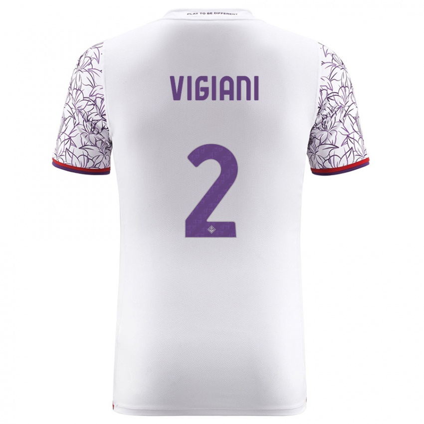 Homem Camisola Lorenzo Vigiani #2 Branco Alternativa 2023/24 Camisa Brasil