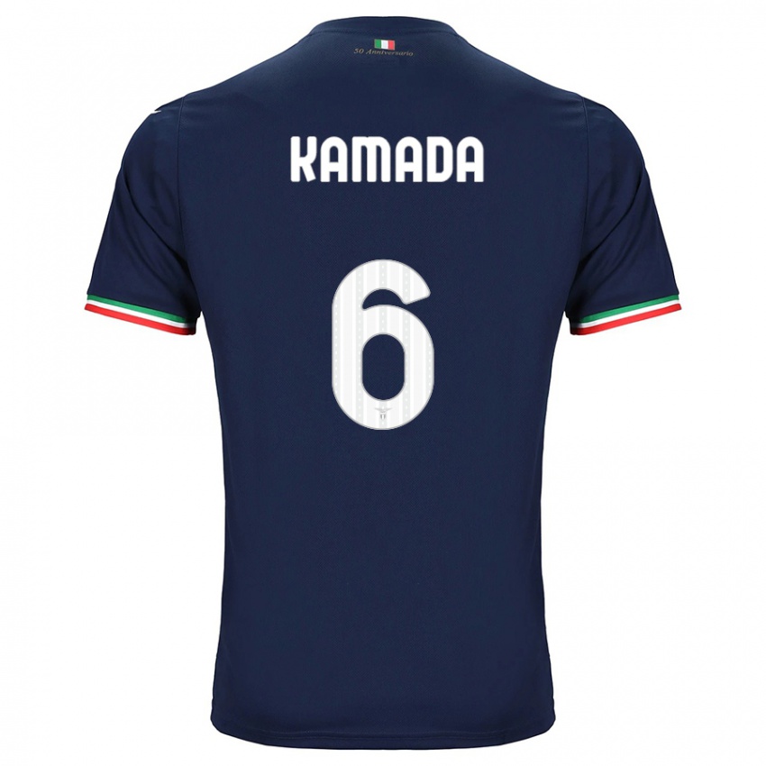 Homem Camisola Daichi Kamada #6 Marinha Alternativa 2023/24 Camisa Brasil