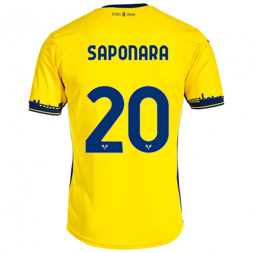 Homem Camisola Riccardo Saponara #20 Amarelo Alternativa 2023/24 Camisa Brasil