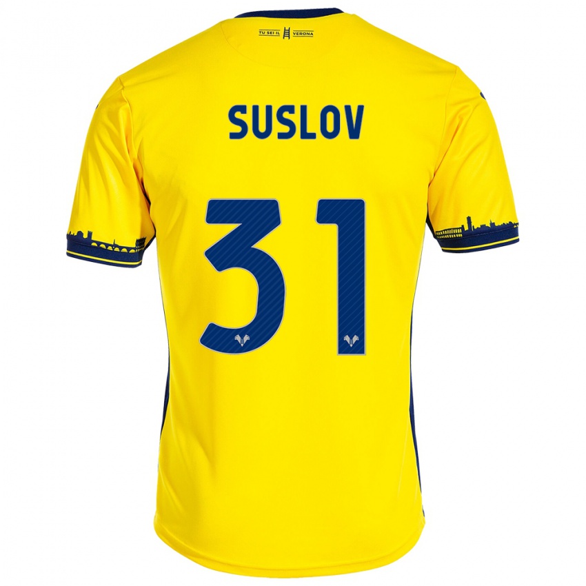 Homem Camisola Tomas Suslov #31 Amarelo Alternativa 2023/24 Camisa Brasil