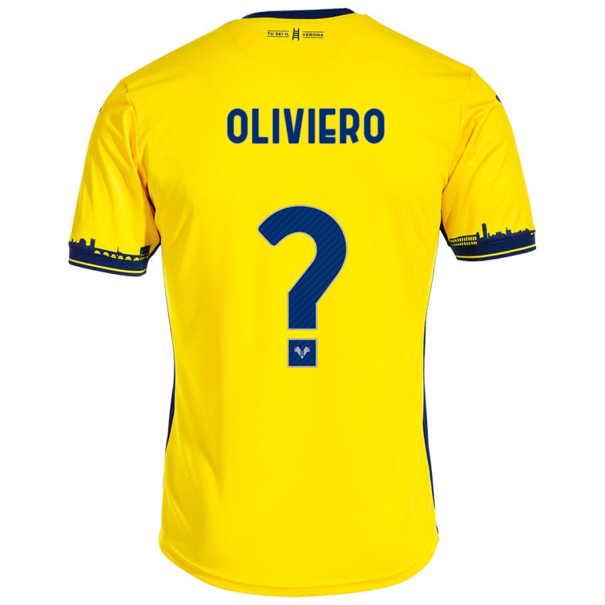 Homem Camisola Davide Oliviero #0 Amarelo Alternativa 2023/24 Camisa Brasil
