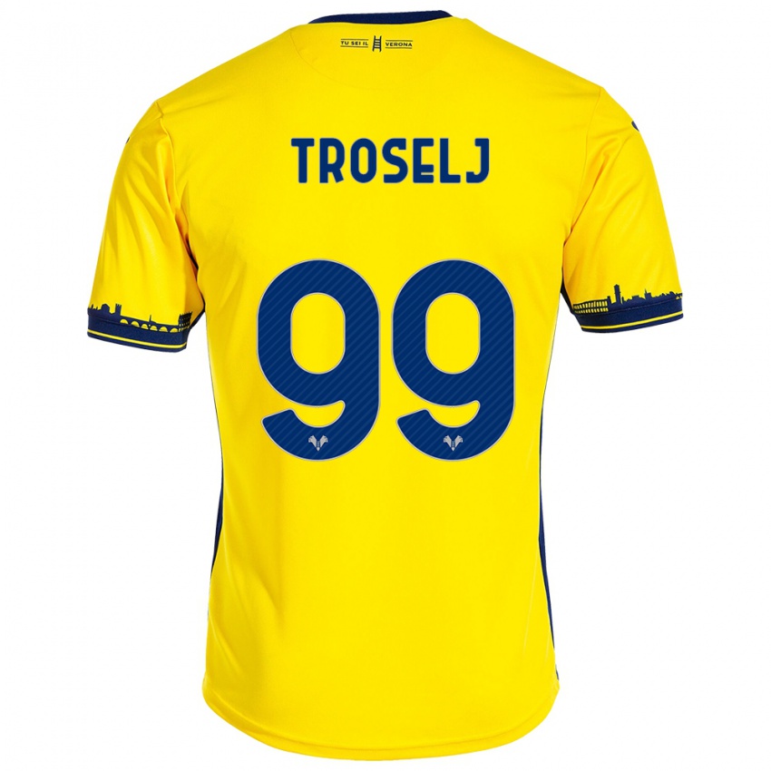 Homem Camisola Ethan Troselj #99 Amarelo Alternativa 2023/24 Camisa Brasil