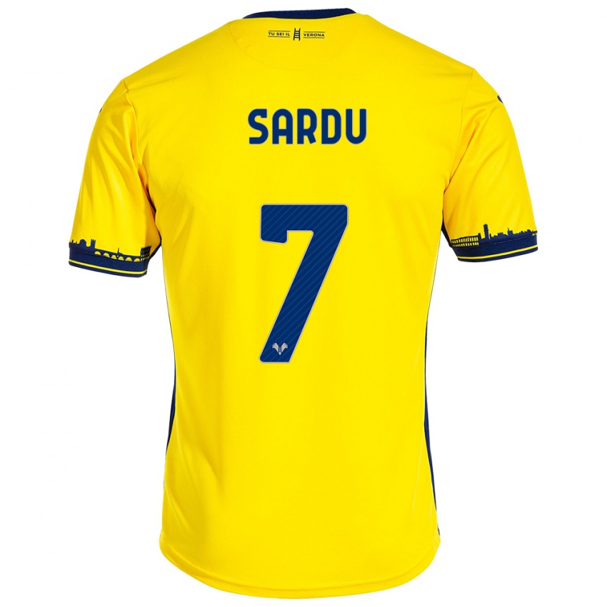 Homem Camisola Rosella Sardu #7 Amarelo Alternativa 2023/24 Camisa Brasil