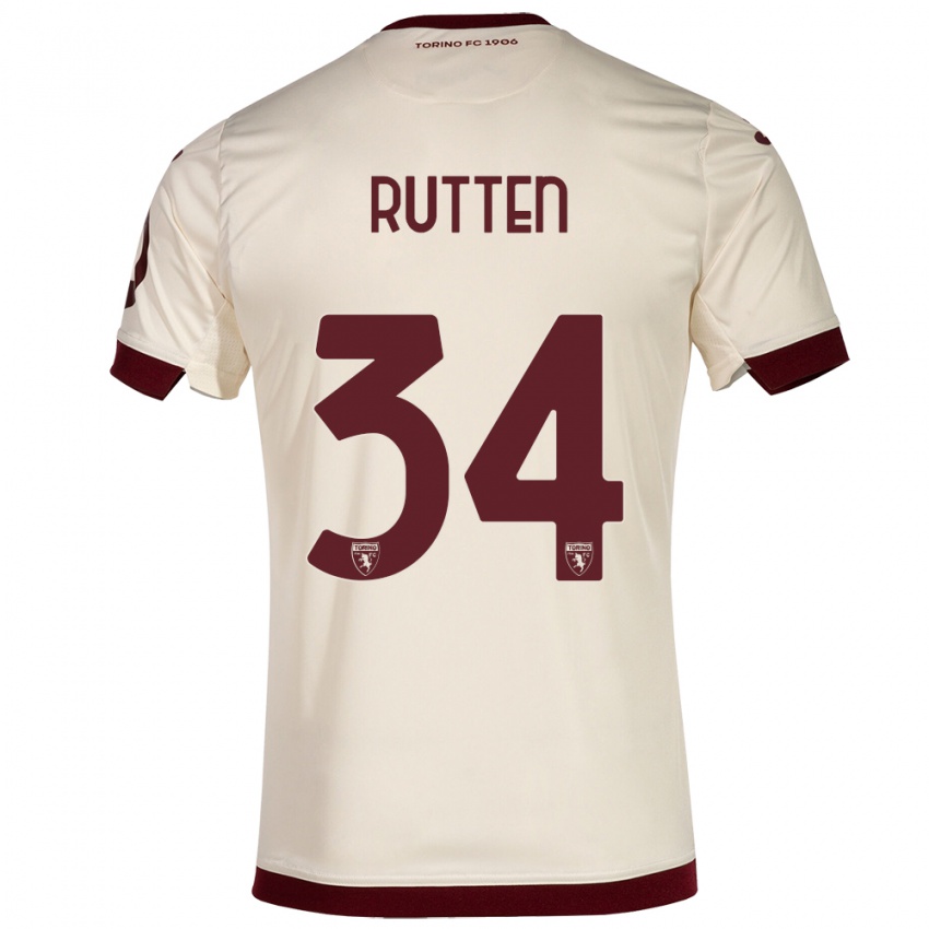 Homem Camisola Jill Rutten #34 Champanhe Alternativa 2023/24 Camisa Brasil