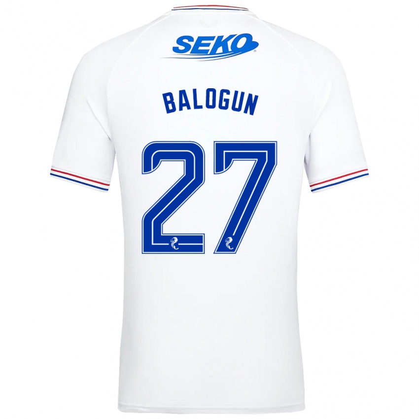 Homem Camisola Leon Balogun #27 Branco Alternativa 2023/24 Camisa Brasil