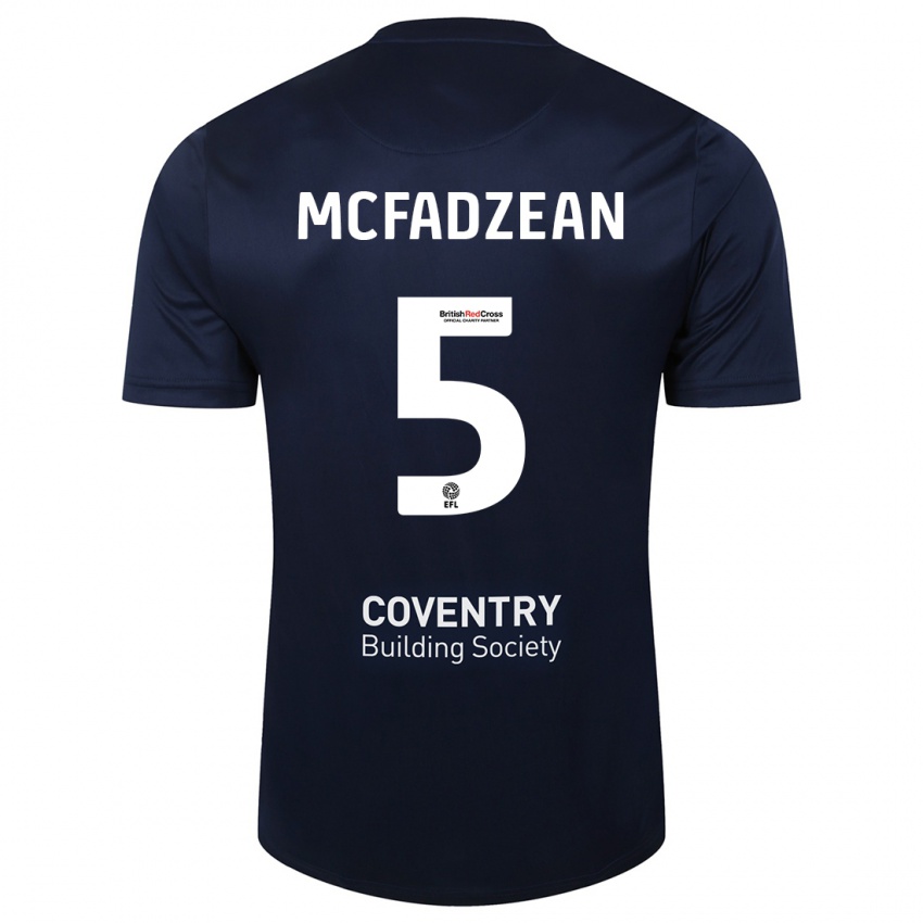 Homem Camisola Kyle Mcfadzean #5 Marinha Vermelha Alternativa 2023/24 Camisa Brasil