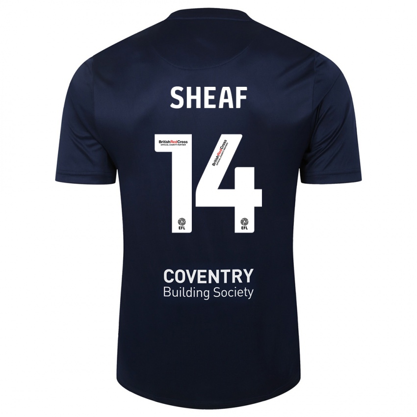 Homem Camisola Ben Sheaf #14 Marinha Vermelha Alternativa 2023/24 Camisa Brasil