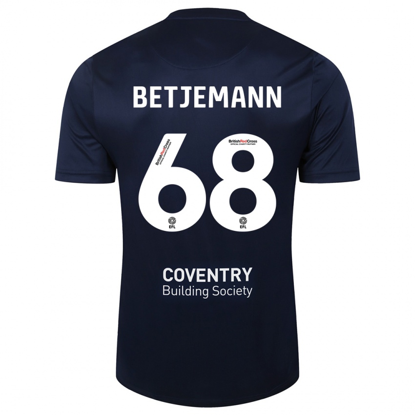 Homem Camisola Elliot Betjemann #68 Marinha Vermelha Alternativa 2023/24 Camisa Brasil