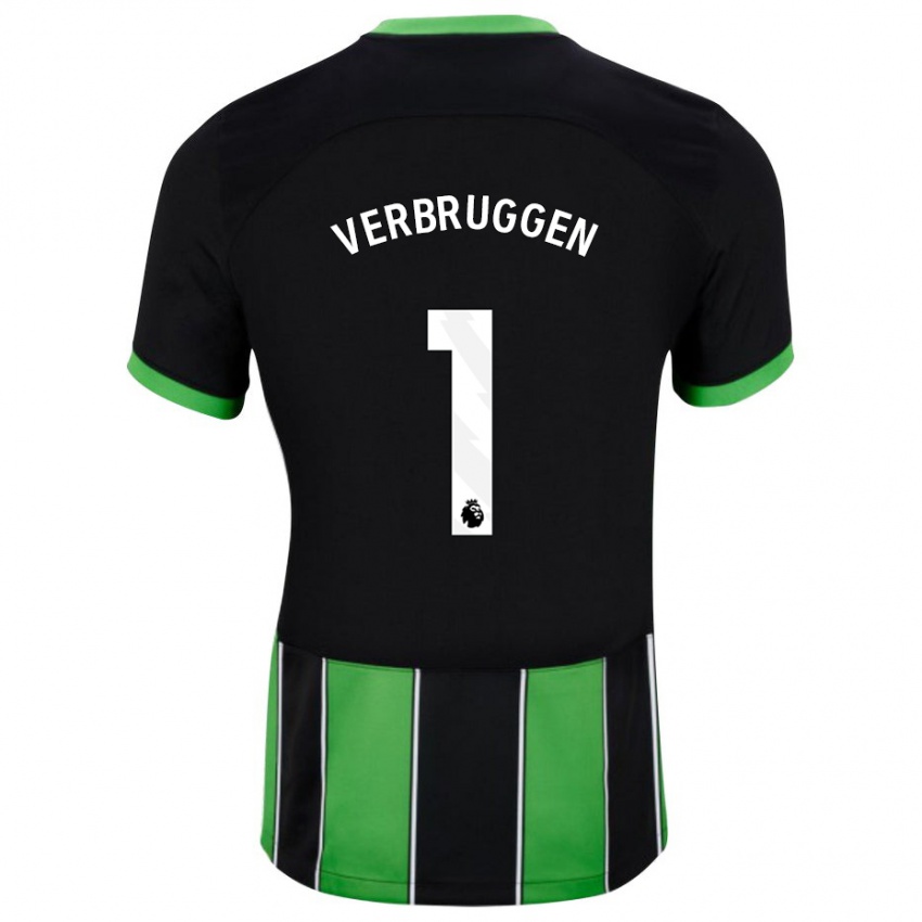 Homem Camisola Bart Verbruggen #1 Preto Verde Alternativa 2023/24 Camisa Brasil