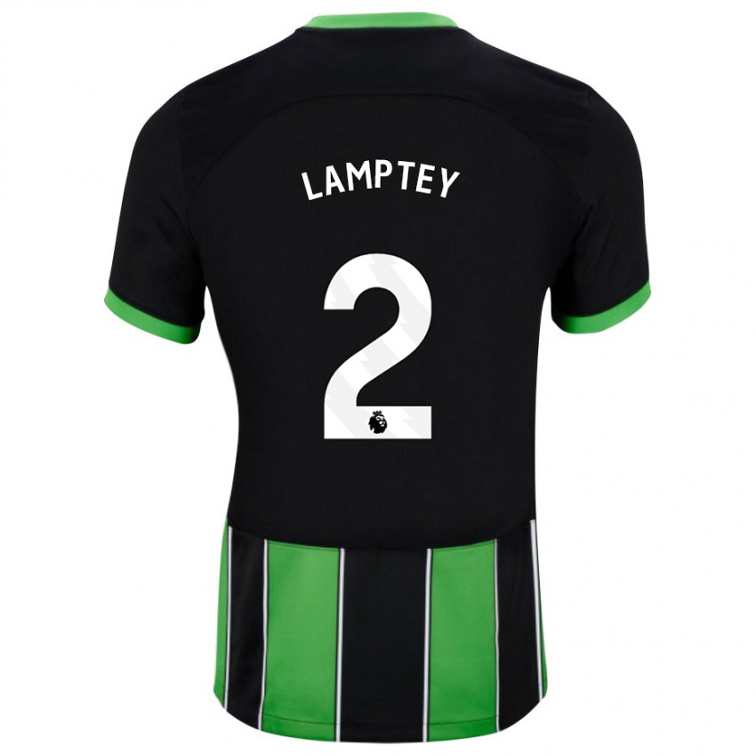 Homem Camisola Tariq Lamptey #2 Preto Verde Alternativa 2023/24 Camisa Brasil
