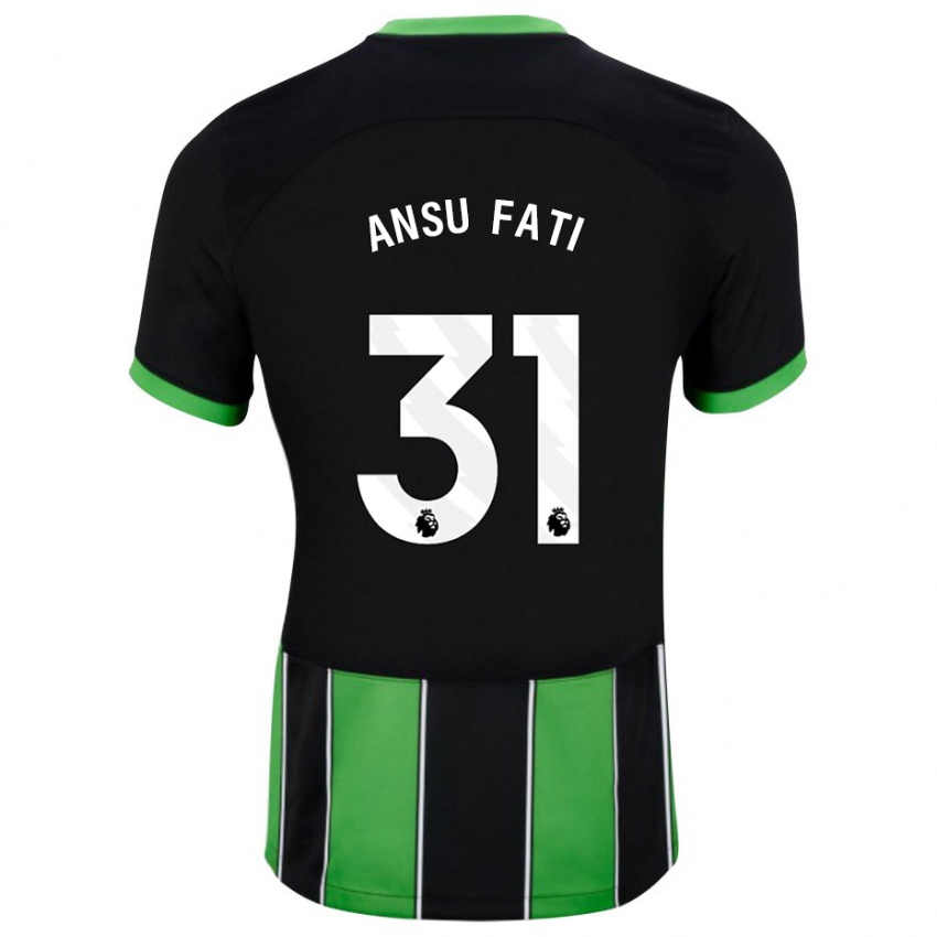 Homem Camisola Ansu Fati #31 Preto Verde Alternativa 2023/24 Camisa Brasil
