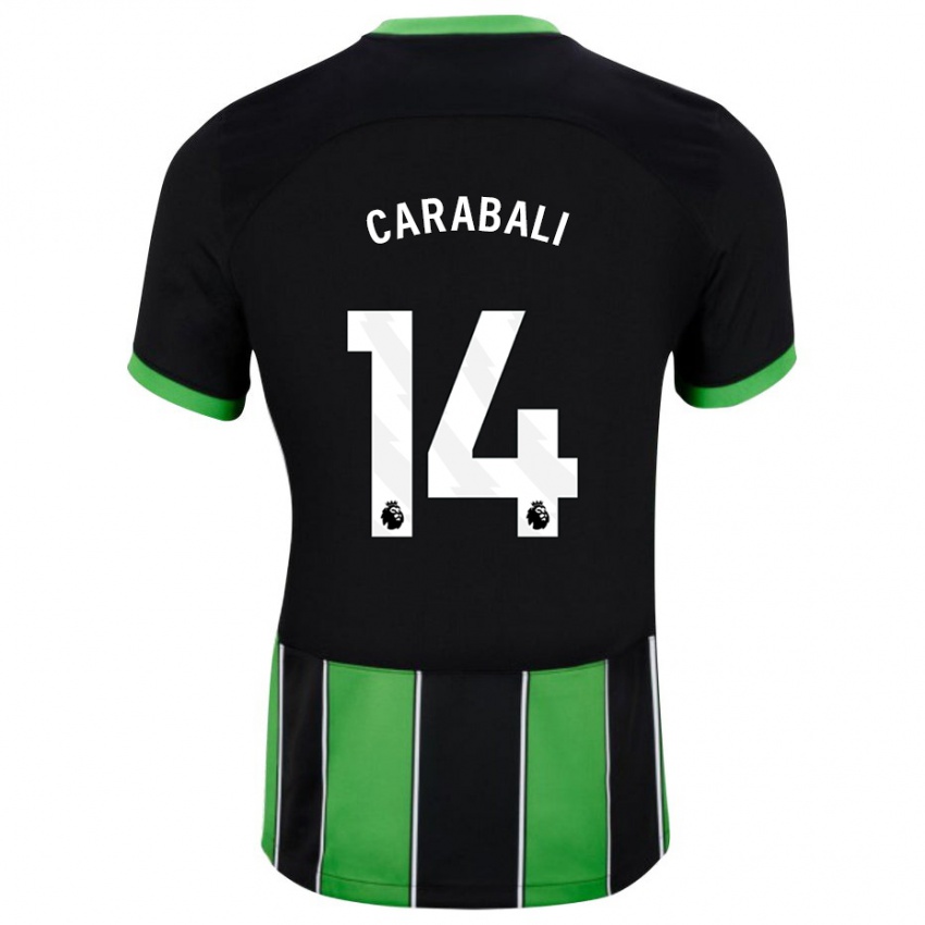 Homem Camisola Jorelyn Andrea Carabalí Martínez #14 Preto Verde Alternativa 2023/24 Camisa Brasil