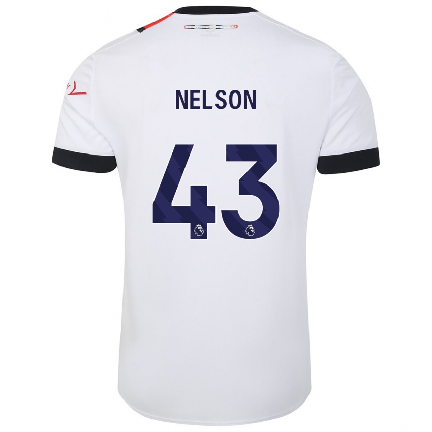 Homem Camisola Zack Nelson #43 Branco Alternativa 2023/24 Camisa Brasil