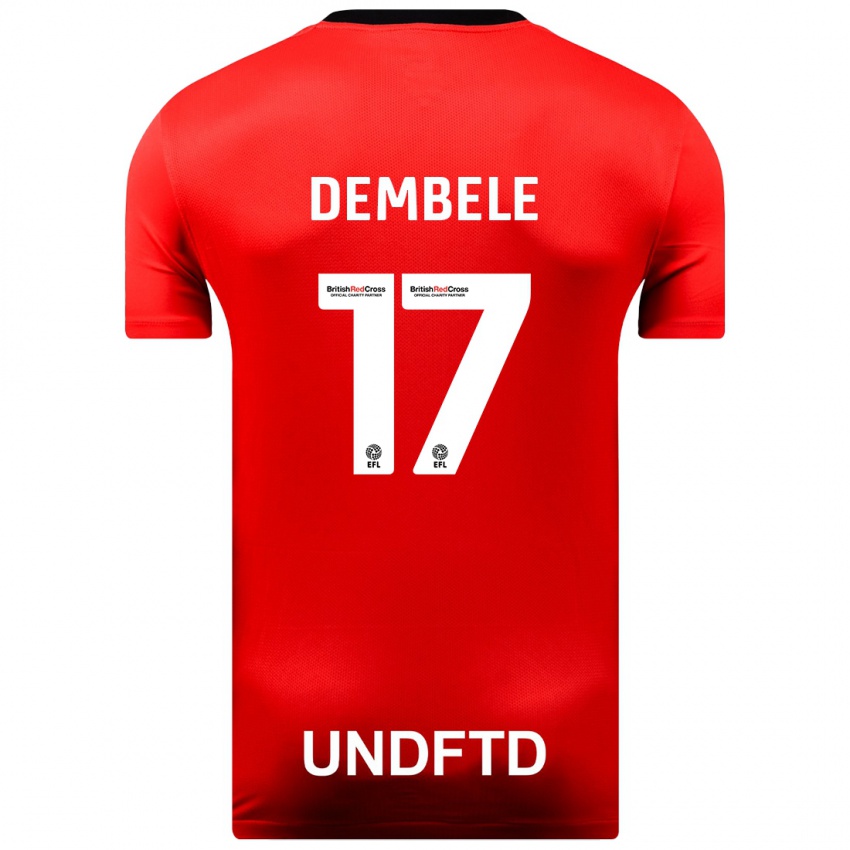 Homem Camisola Siriki Dembélé #17 Vermelho Alternativa 2023/24 Camisa Brasil