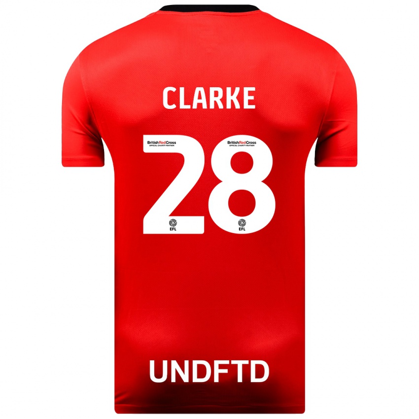 Homem Camisola Charlotte Clarke #28 Vermelho Alternativa 2023/24 Camisa Brasil